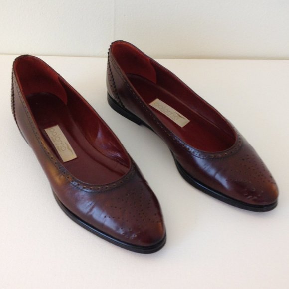 Paloma Flats Classic Wingtip Italian Leather 6M - Picture 4 of 15